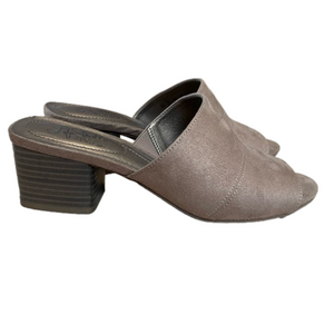 Life Stride by Soft System Brown Suede Mule Heel Size 8 NWT
